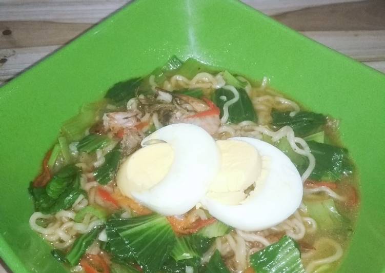 Resep Mie tek tek ala² kuah sederhana Anti Gagal