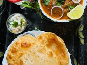 A picture of punjabi chole bhature