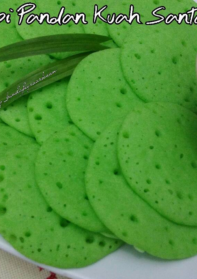 Foto resep Serabi Pandan Kuah Santan