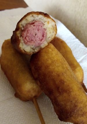 A picture of Corn dogs.
