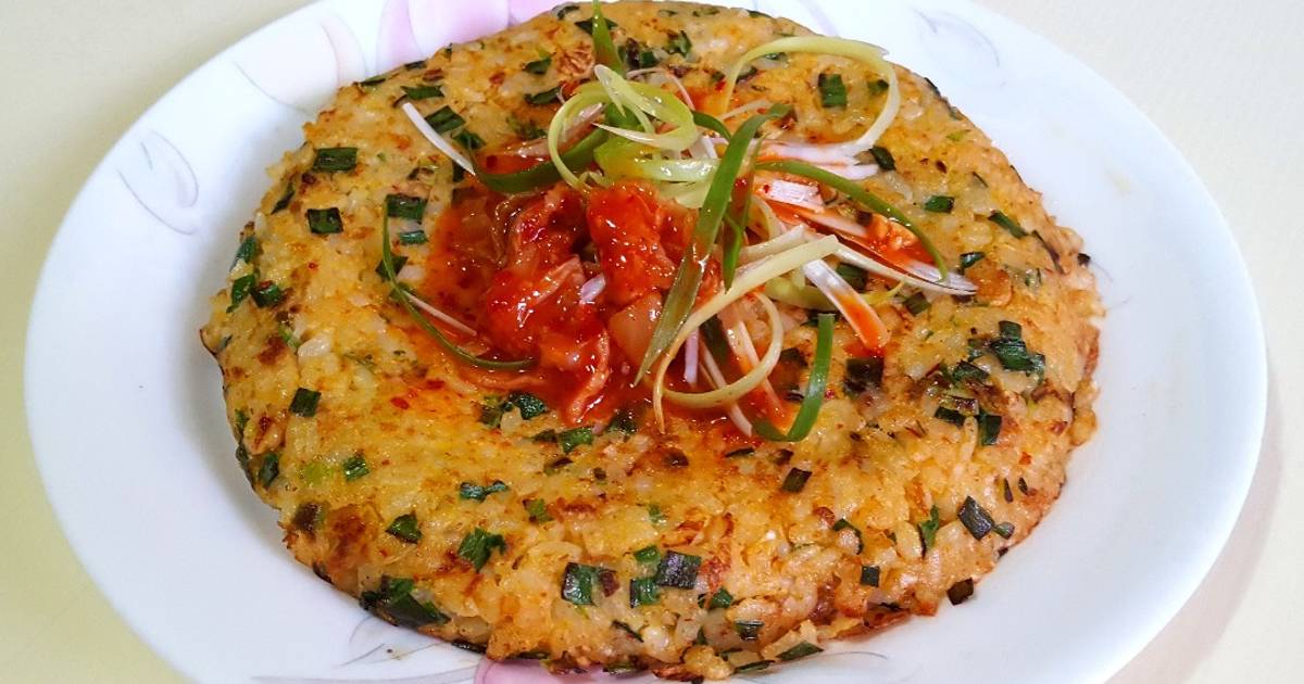 Rice pancake ～ Korean flavor Recipe by Amy Cookpad