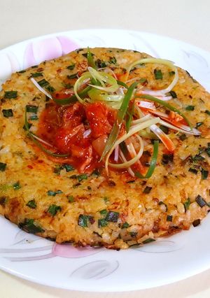 A picture of Rice pancake ~ Korean flavor.