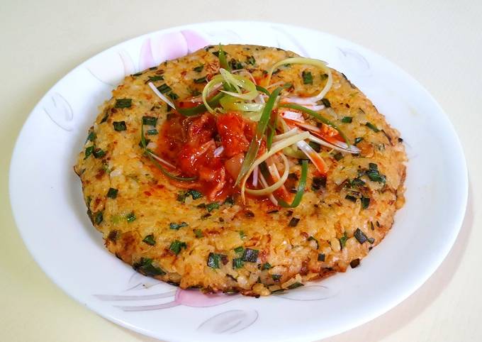 Recipe of Homemade Rice pancake ～ Korean flavor