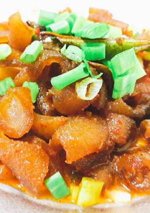 Foto resep Kulit sapi masak kecap pedas 🐄