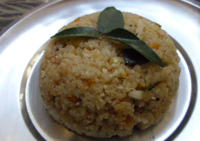 Broken Red Rice Upma (Podi Ari Upma/Podi Arisi Upma)