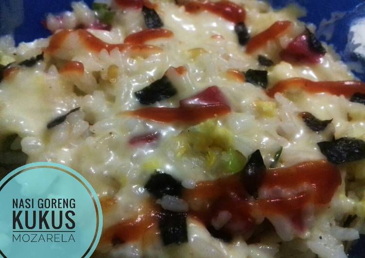 Nasi goreng kukus mozarella #bikinramadanberkesan