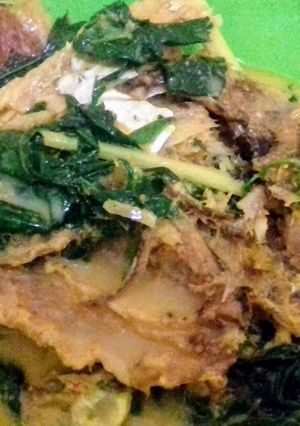 Foto resep Gulai Daun Ubi Tenggiri Asin