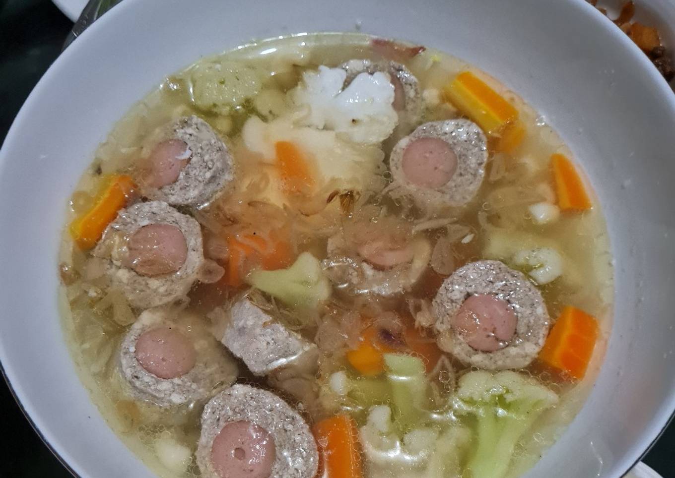 Bakso gulung sosis kuah