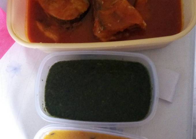 Gbegiri, Ewedu & Fresh Fish Stew Combo