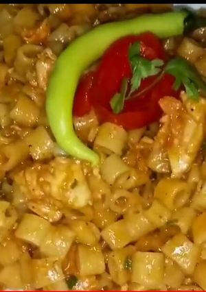 صورة لوصفة المبكبكة الليبيه بالفراخ في حلة واحدة