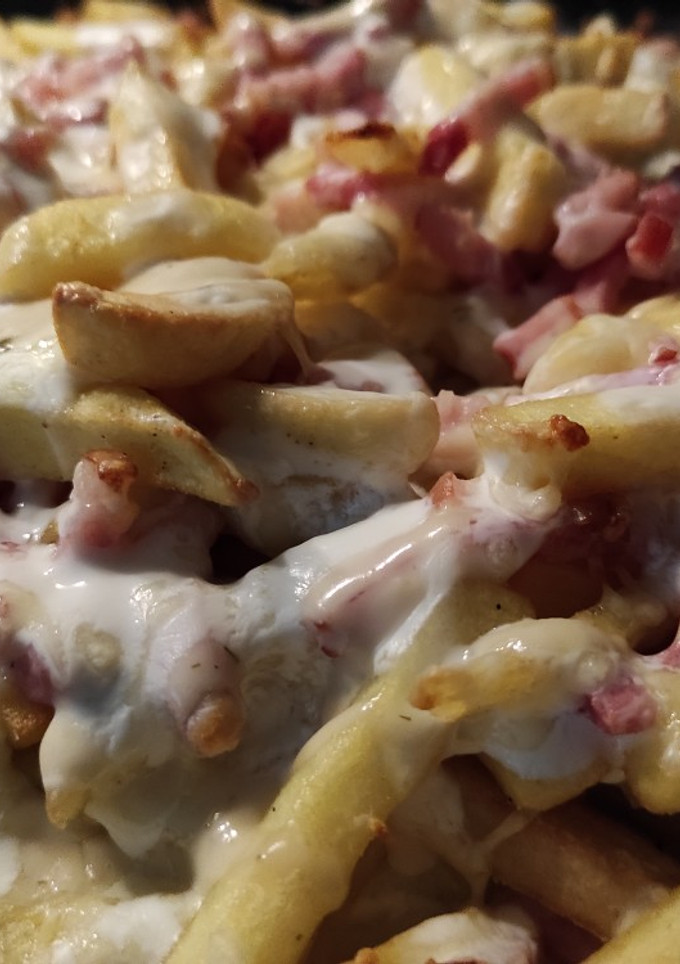 Una foto de Patatas bacon-queso