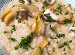Foto principal de Risotto de alcachofas y portobello