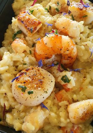 Une photo de Risotto aux Crevettes et Saint-Jacques