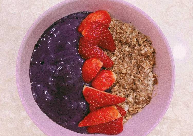 Recipe of Tasty Overnight Oats Smoothie Bowl