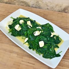 A picture of Sautéed spinach.
