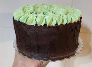 Una foto de Torta de chocolate y Menta sin gluten