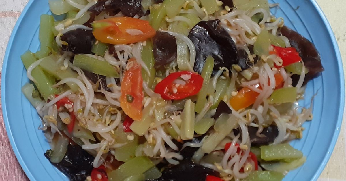 Tumis Jamur Kuping Labu Siem Toge