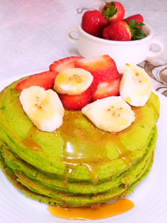 Una foto de Pancakes de espinaca 🌿