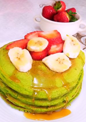 Una foto de Pancakes de espinaca 🌿
