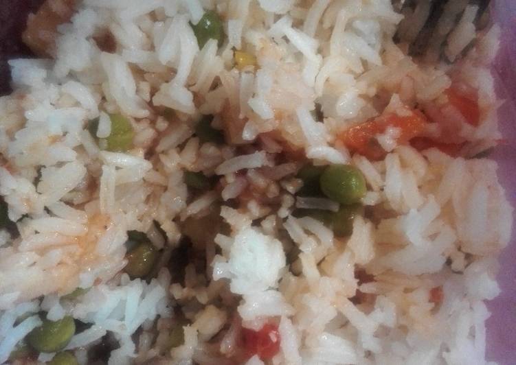 Stewed peas Served with Rice
