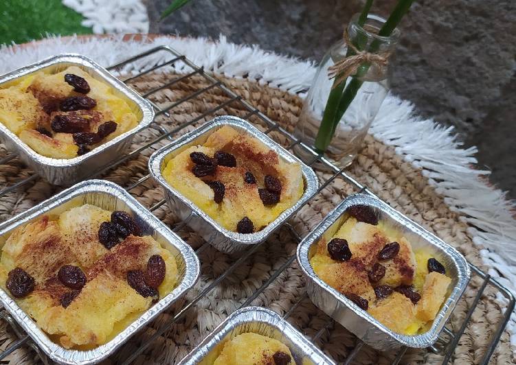 Resep Puding roti tawar kismis kayu manis, Enak Banget