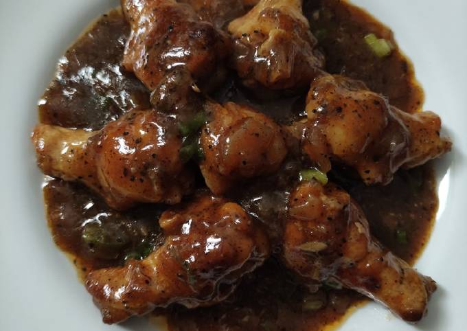 Black pepper chicken wings