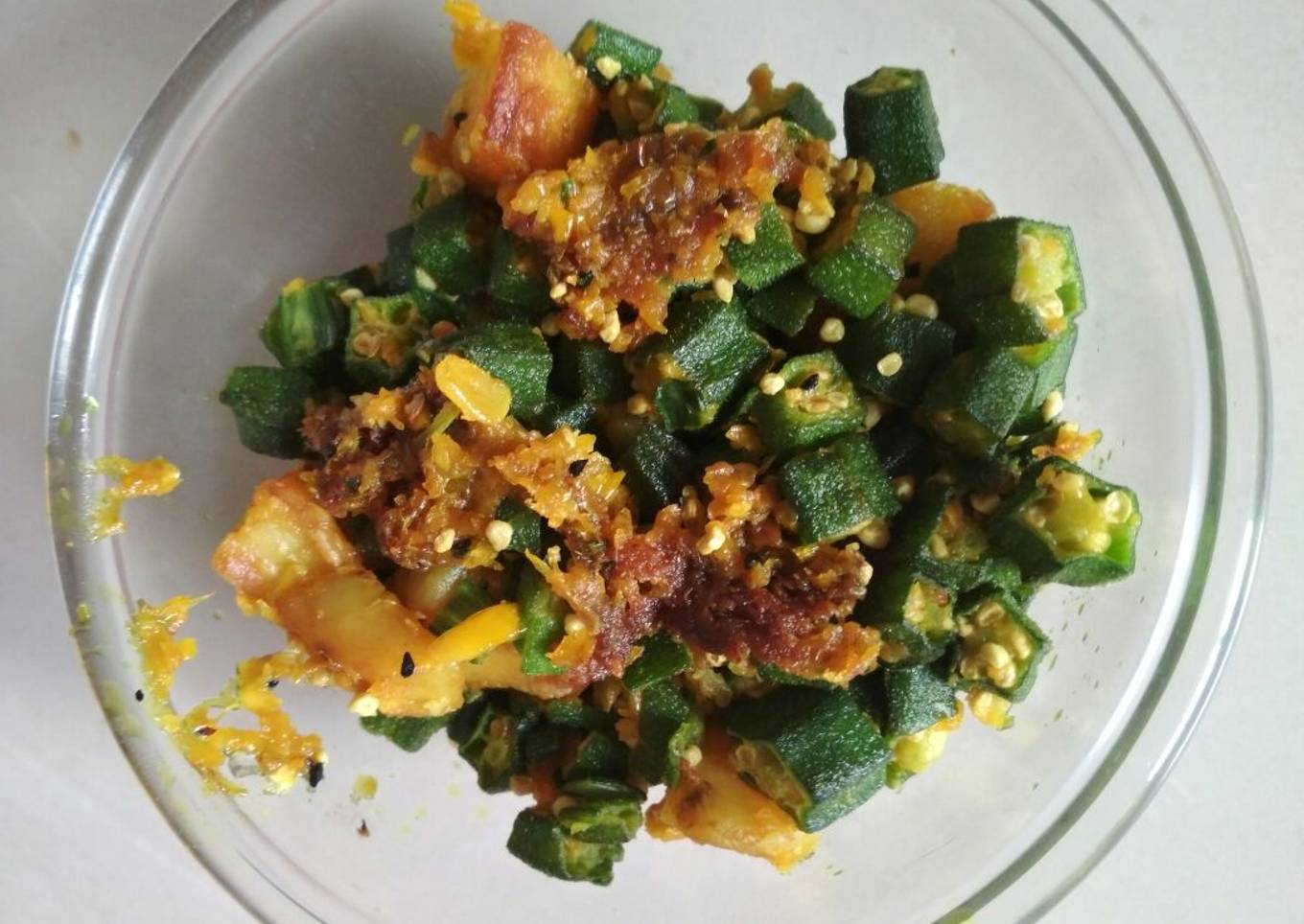 Lady's finger pumpkin stir fry