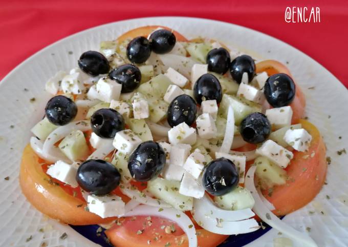 Ensalada griega fácil Receta de Encar- Cookpad