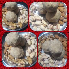 A picture of Gond ke laddoo.