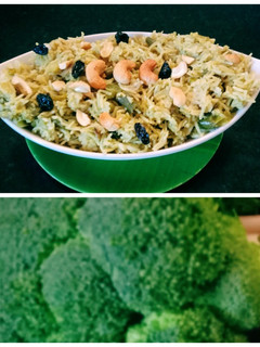 புரோக்கோலி கிறீன் புலாவ் (Brocoli green pulaav recipe in tamil) செய்முறை முக்கிய புகைப்படம்