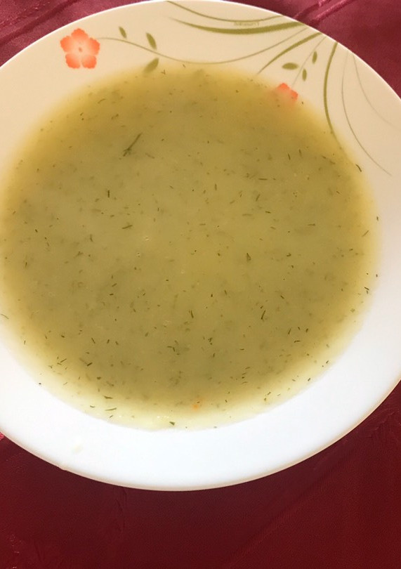 Una foto de Crema de pepino con eneldo
