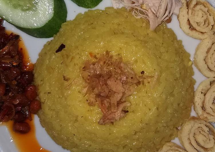 Resep Nasi kuning rice cooker pulen gurih Anti Gagal