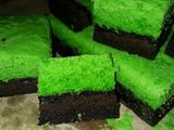 Brownise coklat pandan
