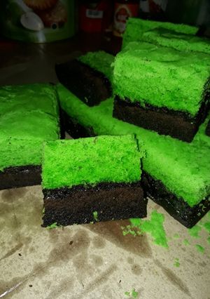 Foto resep Brownise coklat pandan