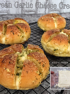 Foto resep Korean garlic cheese bread dengan cream cheese homemade #2