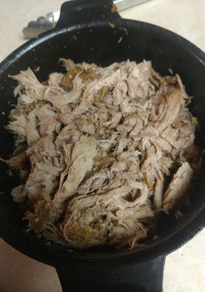 A picture of Crock pot pork shoulder butt roast.