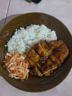 Foto resep Chicken katsu with vegetable salad