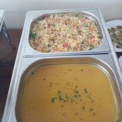 Butternut soup A picture of Butternut soup.