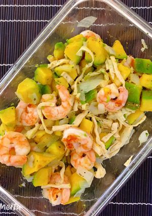 酪梨千絲鮮蝦沙拉 的食譜成品照片