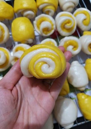 Hình của món Bánh bao bí đỏ.