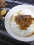 Yogurt dessert with a delicious topping