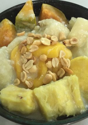 Hình của món Bí hầm dừa.