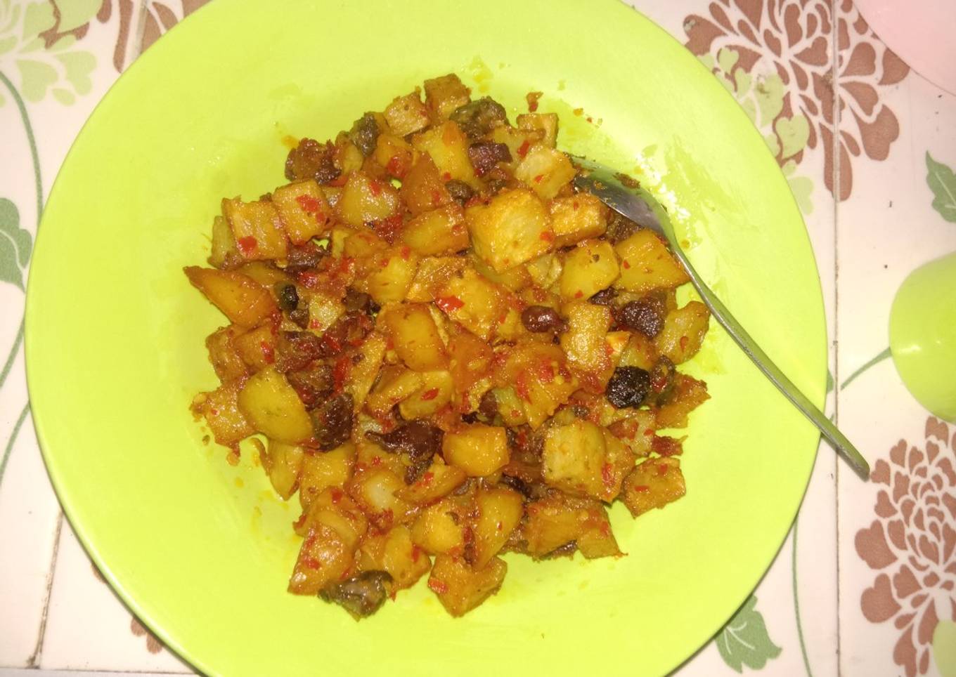 Balado Kentang Ati Ayam