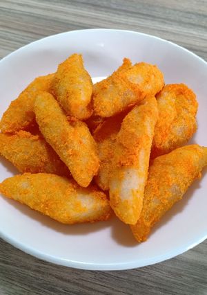 Hình của món Bánh gạo chiên giòn lắc phô mai.