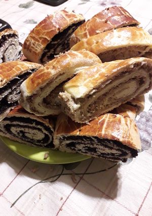 Diós, mákos bejgli recept fotója