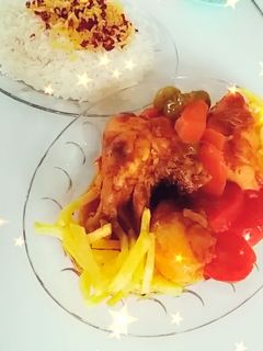 عکسی از دستور زرشک پلو با مرغ