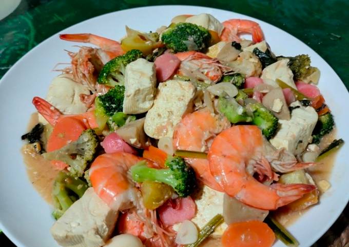 Resep Capcay Udang Tahu brokoli oleh Richa Noprianty - Cookpad