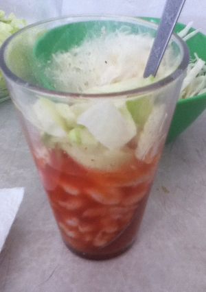 Una foto de Pozole vegano que no pica