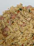 Pasta Spiral Goreng Sosej Pedas