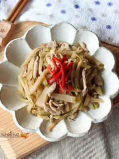 榨菜肉絲(下飯便當菜) 的食譜成品照片